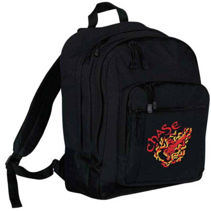 FLAMES GUITAR Backpack school book bag PERSONALIZED NEW  