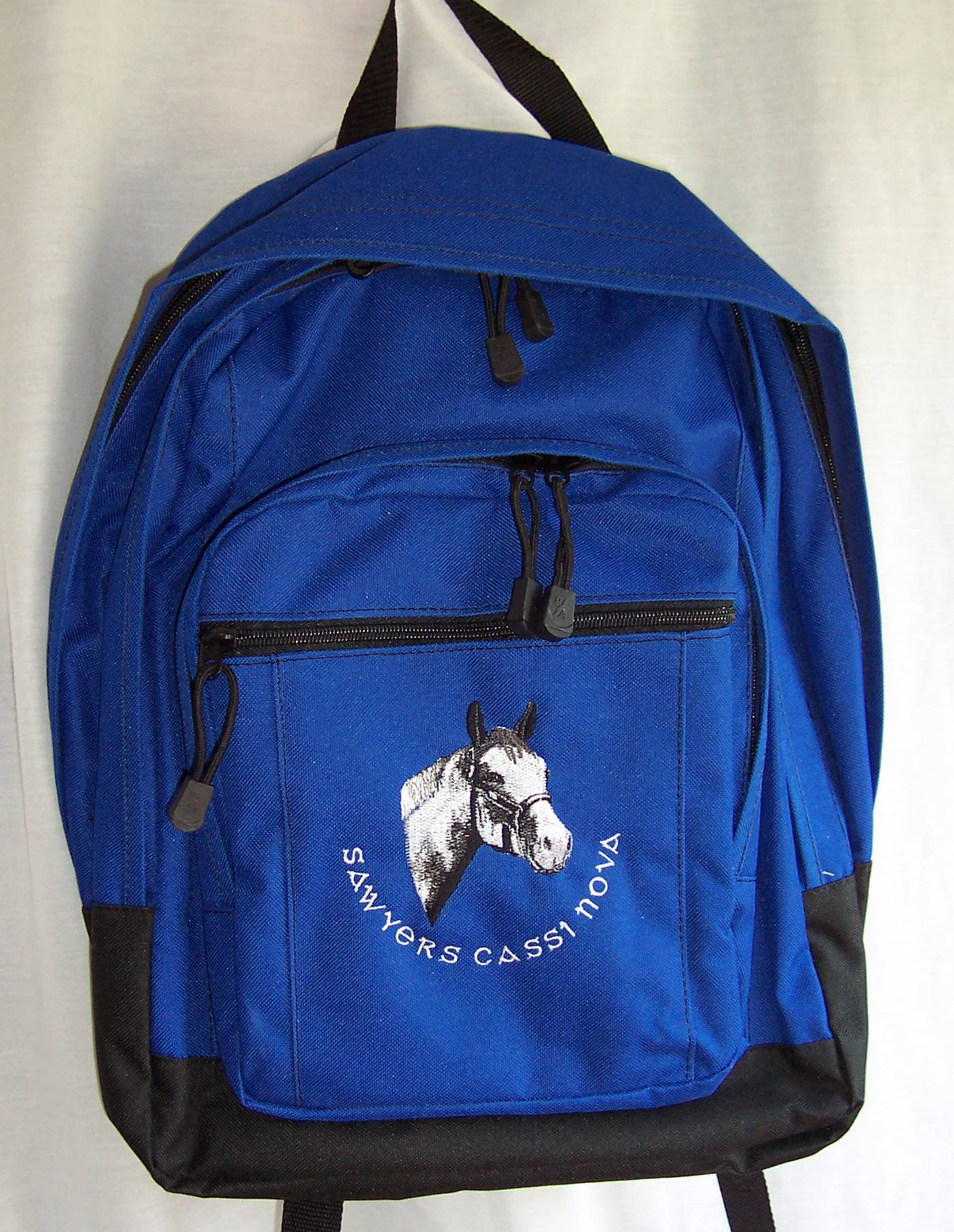 Paint Horse Blue Backpack book bag pinto PERSONALIZED  