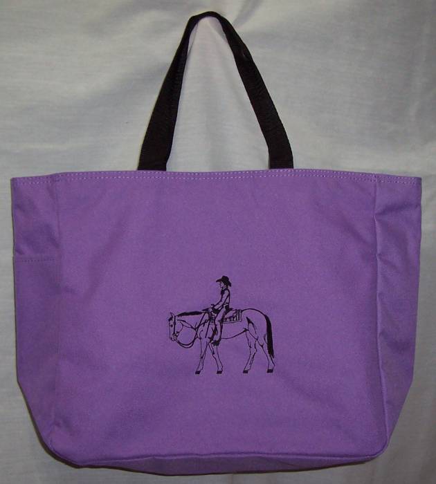 Western Pleasure Quarter Horse PURPLE tote bag Trail New  
